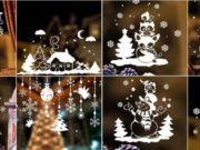 Варианты вытынанок для украшения окон на 2021 Новый год