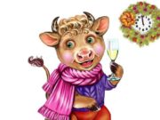 Веселое новогоднее поздравление от коллег с 2021 годом Быка в прозе